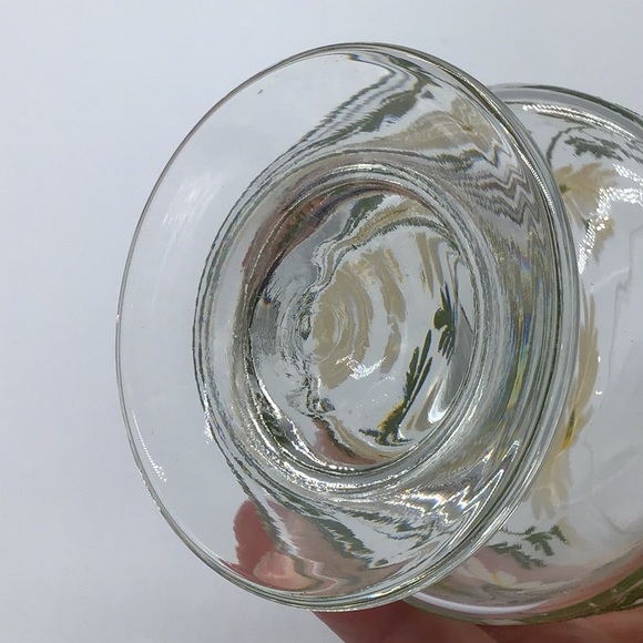 Rare Vintage Footed Libbey Daisy Glasses - Picture 8 of 8